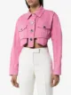 Image 2 of Balmain cropped denim jacket