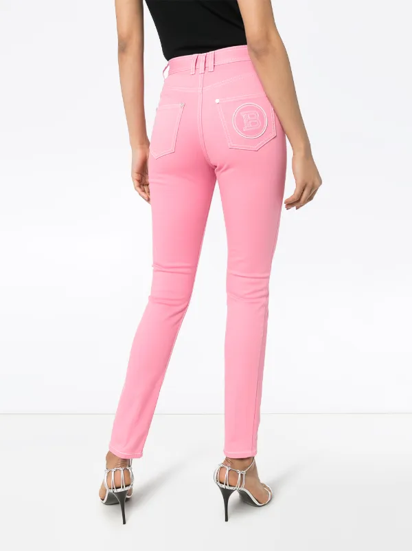 balmain high waisted jeans