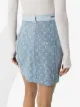 Marine Serre Crescent Moon print denim mini skirt