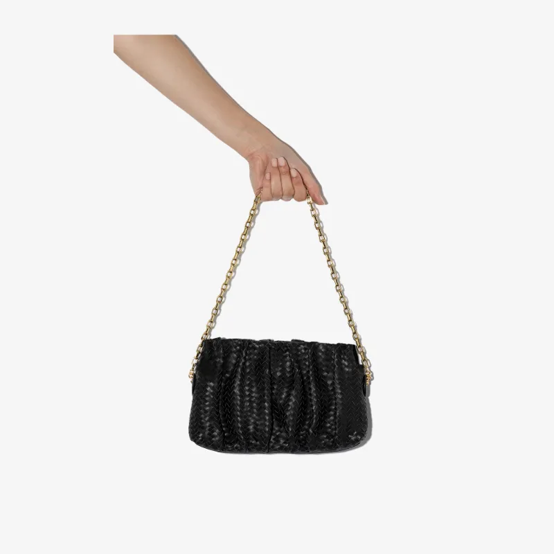 Click to view more detailed imagery on our partner's website Elleme Black Vague Woven Leather Shoulder Bag