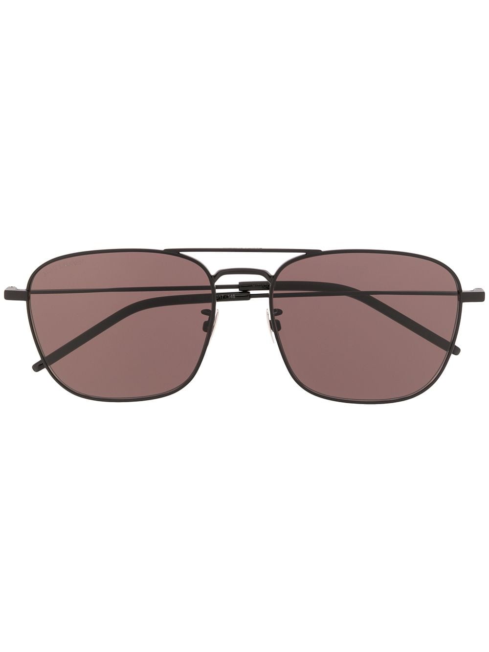 Saint Laurent Aviator Frame Sunglasses In Black
