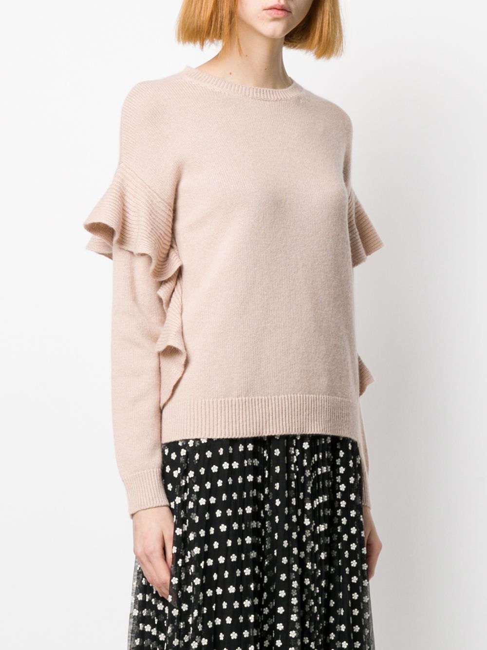 фото Red Valentino knitted ruffle-trimmed jumper