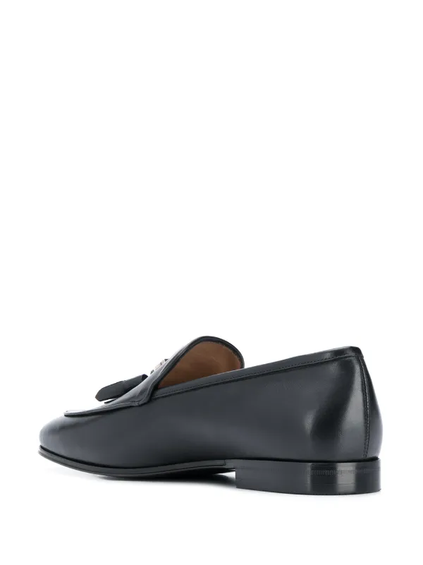 salvatore ferragamo trifoglio patent gancini horsebit loafers