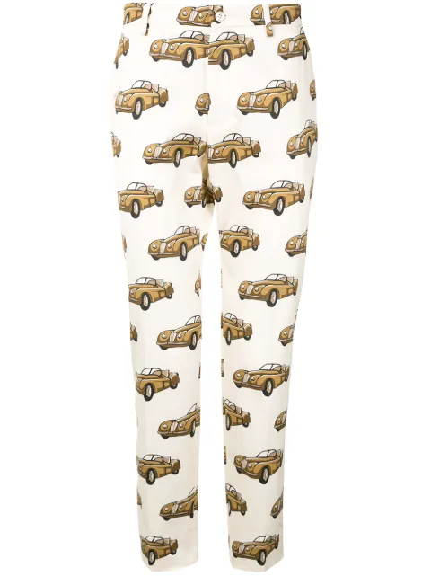 Dolce & Gabbana Calça cropped com estampa de carro