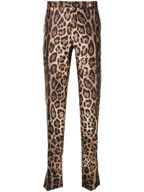 Dolce & Gabbana leopard-print silk trousers