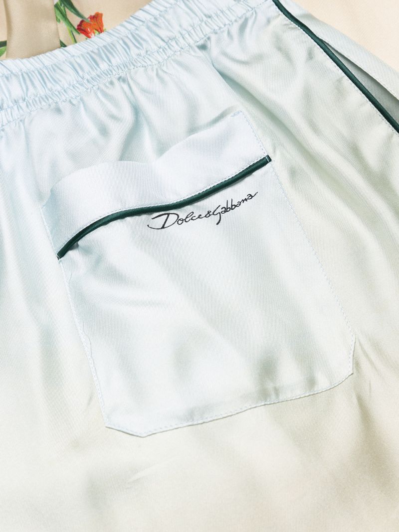 Shop Dolce & Gabbana Tropical Print Trousers In Multicolour