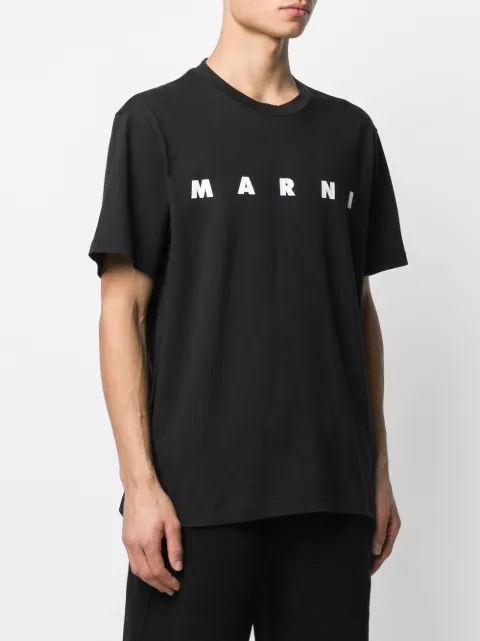 Shop Marni logo print T-shirt with 