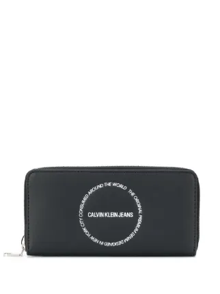 calvin klein large zip around wallet