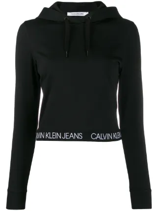 branded cropped hoodie