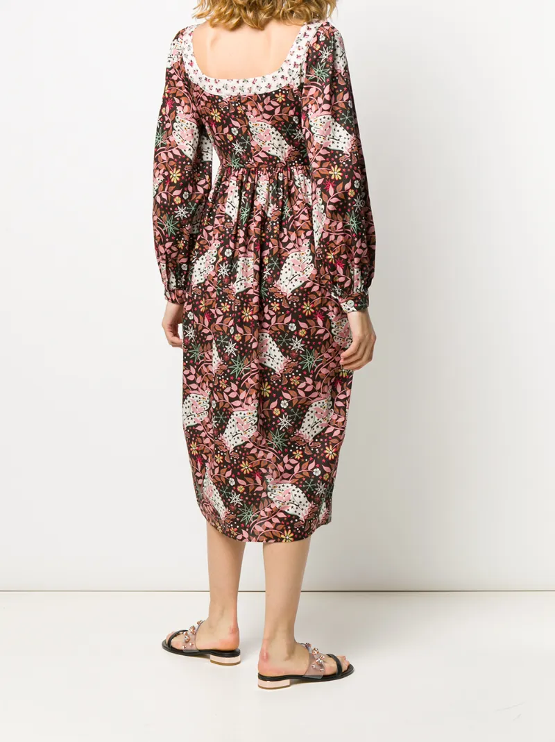 LIBERTY LONDON IANTHE VALENTINE FLORAL-PRINT DRESS