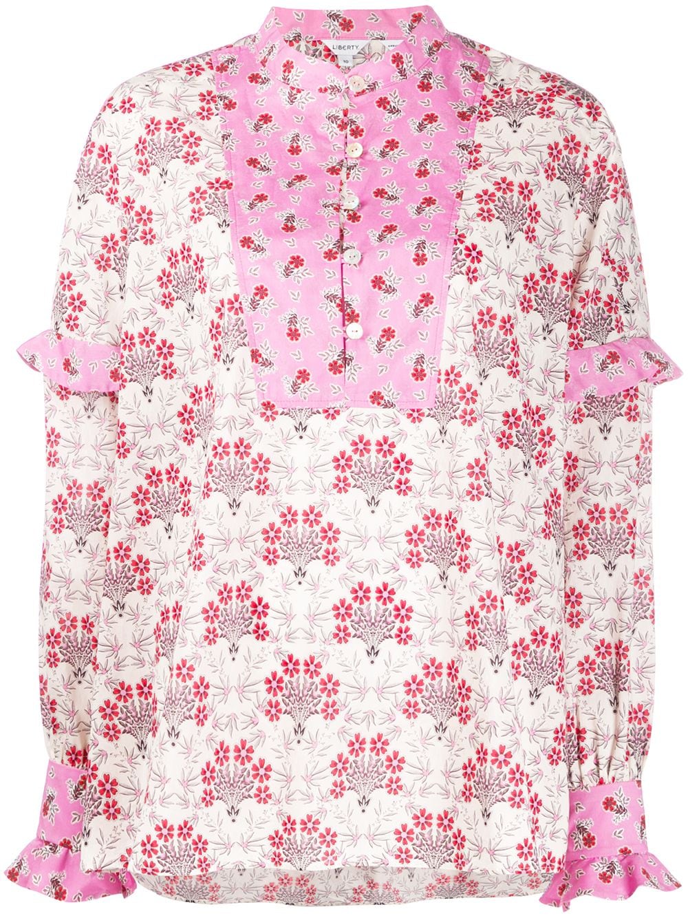 фото Liberty London Tana mixed print smock blouse