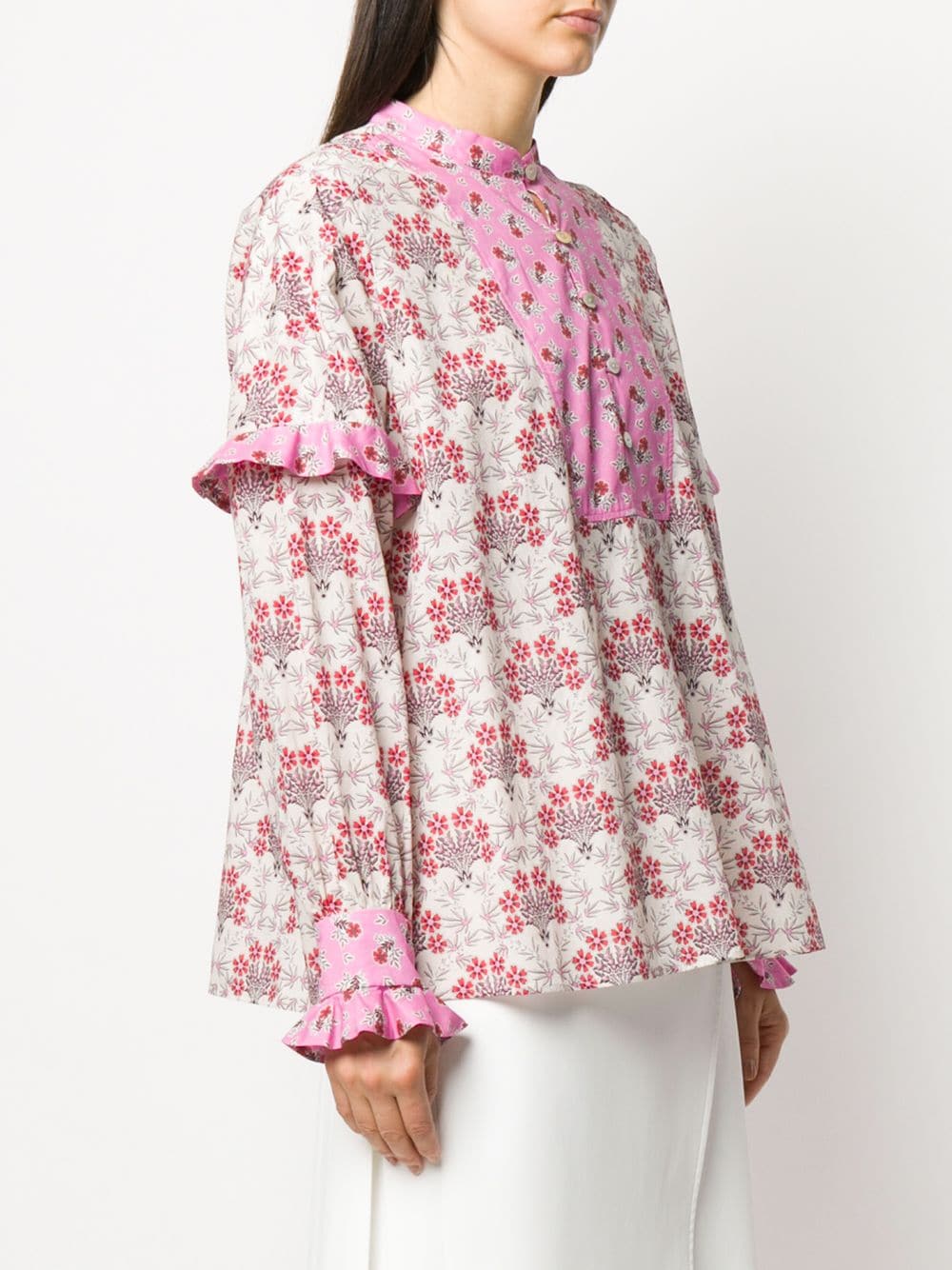 фото Liberty London Tana mixed print smock blouse