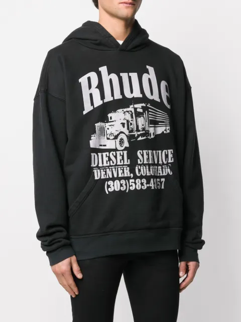 rhude diesel service hoodie