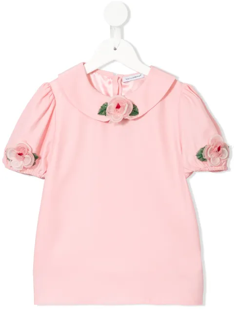Dolce & Gabbana Kids rose detail blouse