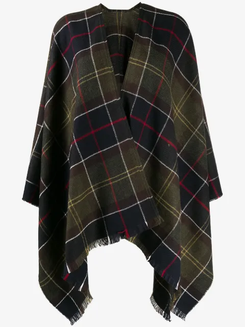 Barbour Poncho met tartan ruit