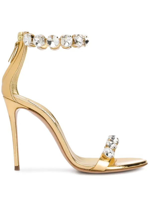 casadei gold sandals