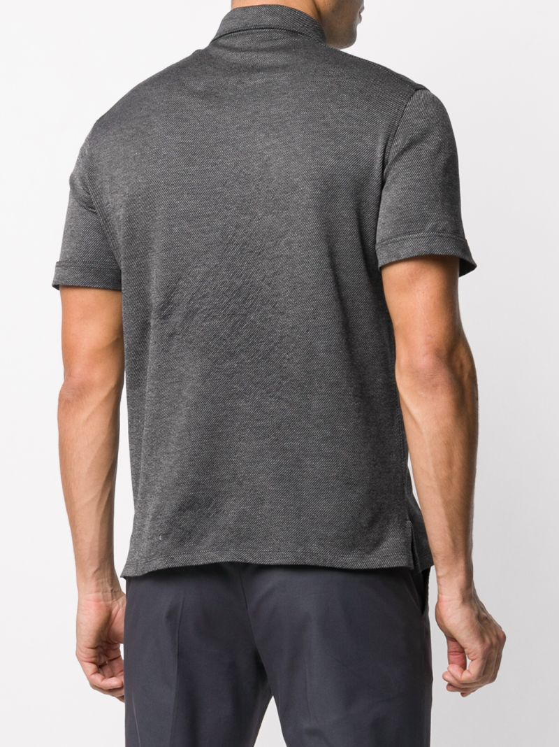 Shop Ermenegildo Zegna Basic Polo Shirt In Grey