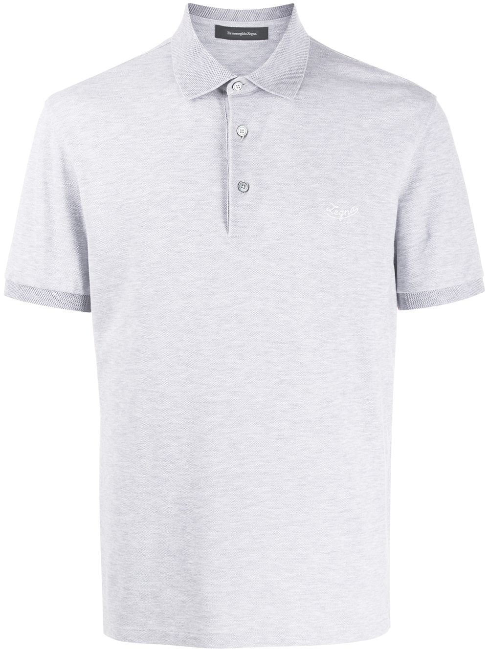 Ermenegildo Zegna Plain Polo Shirt In Grau