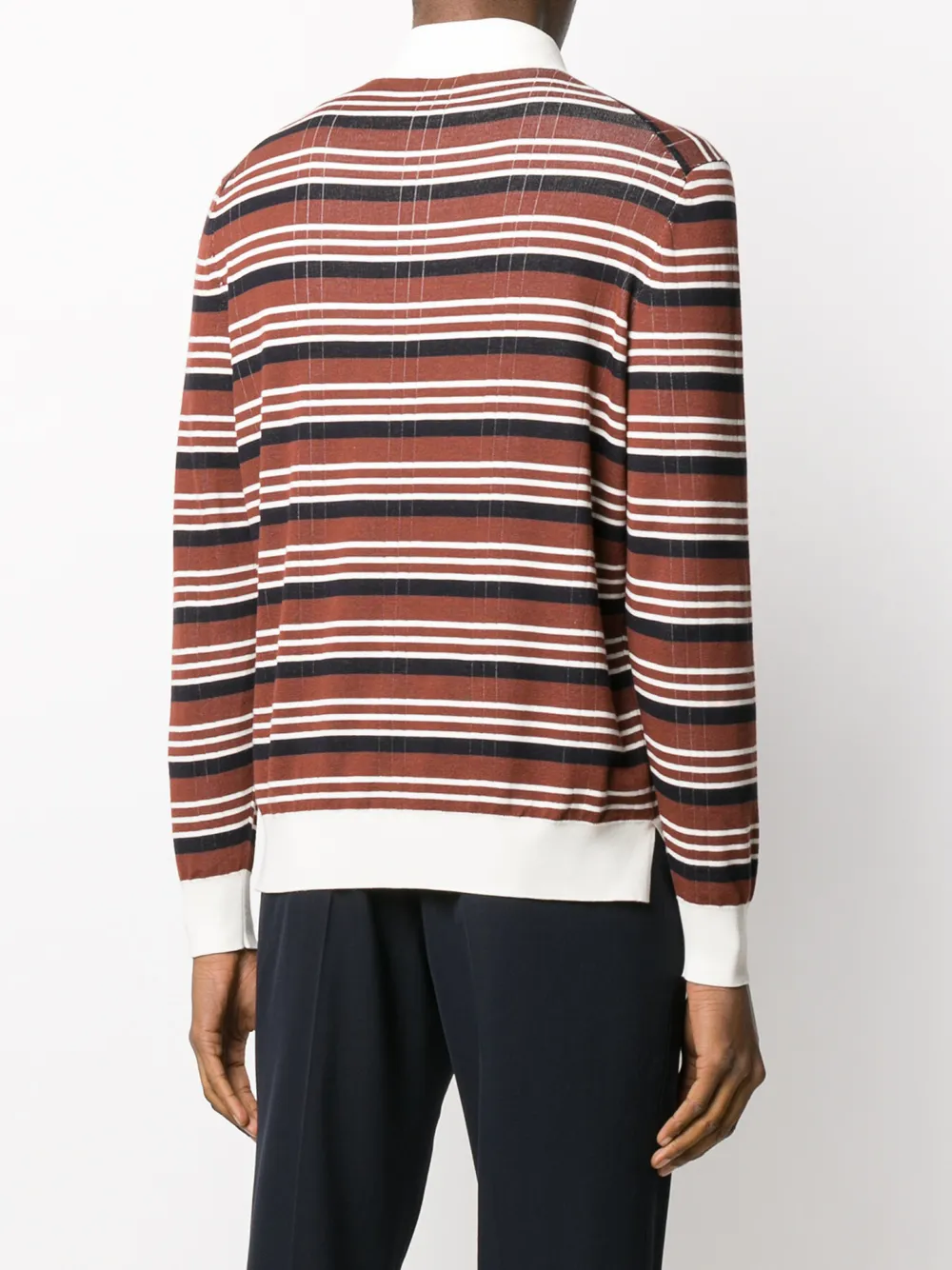 Zegna Gestreept poloshirt Bruin