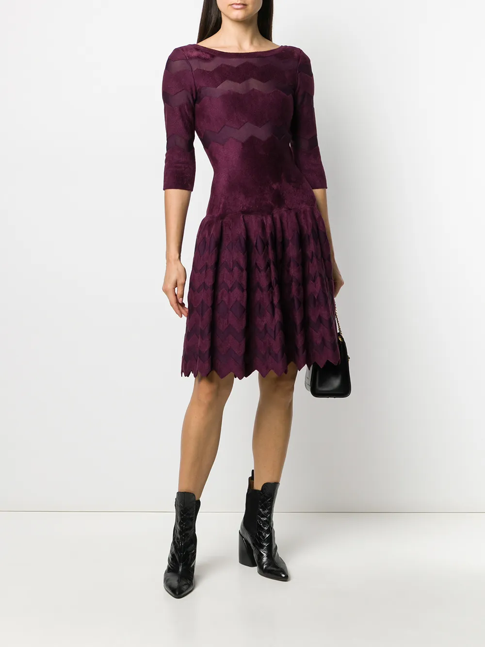 Alaïa chevron-patterned midi dress | Day Dresses | Image 2