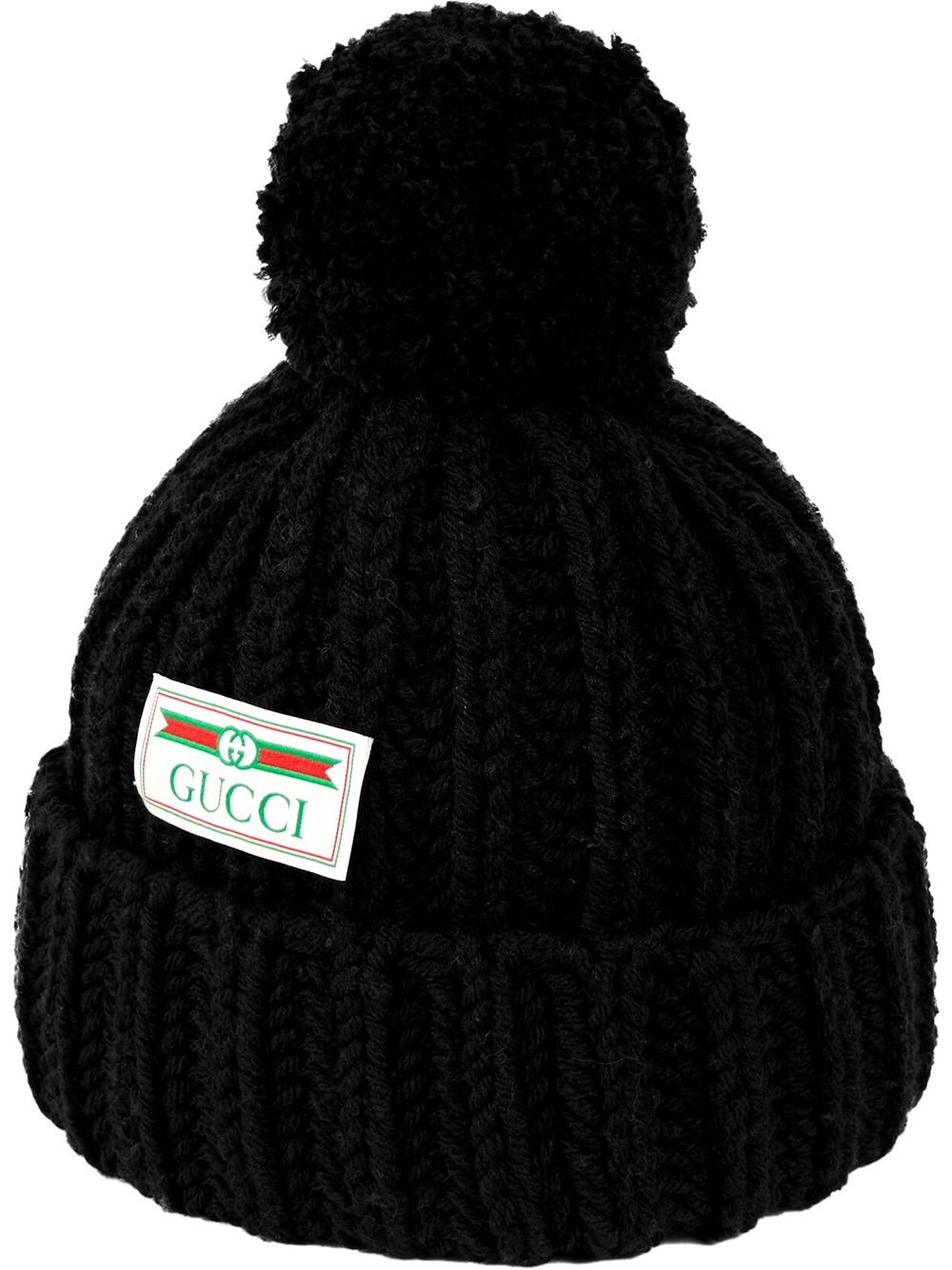 фото Gucci шапка бини с нашивкой-логотипом