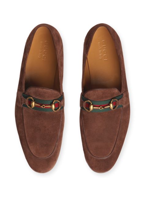 gucci suede loafers brown