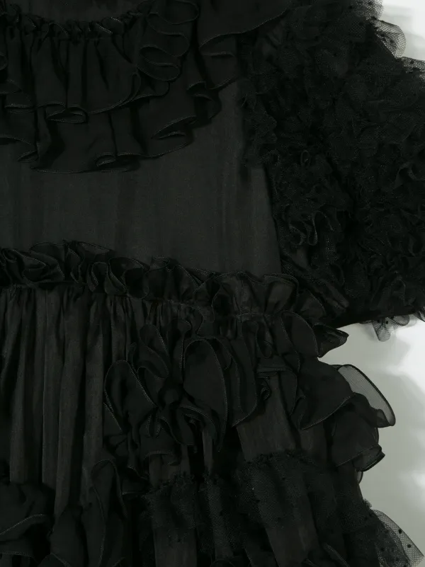 black dress for funeral juniors Lucy Black Strappy Mini Dress With Ruffle Trim – Club L London