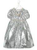 Dolce & Gabbana Kids sequin-embellished party dress - Silver