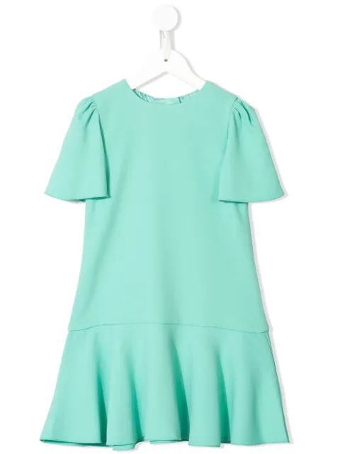 Dolce & Gabbana Kids ruffled round neck dress