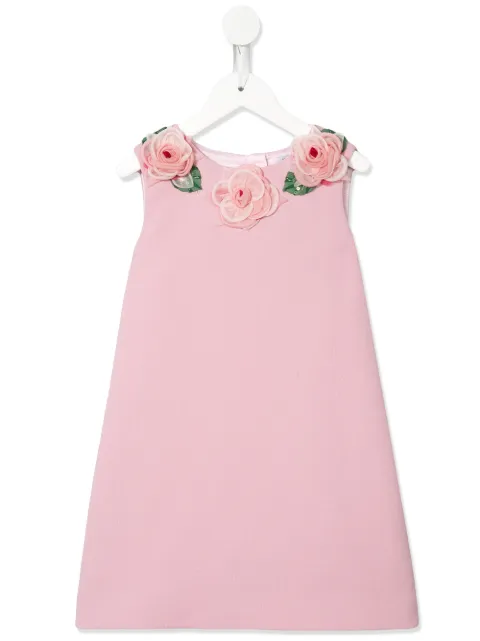Dolce & Gabbana Kids rose corsage dress