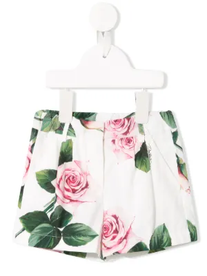 Dolce & Gabbana Kids شورت مفصل بطبعة ورد