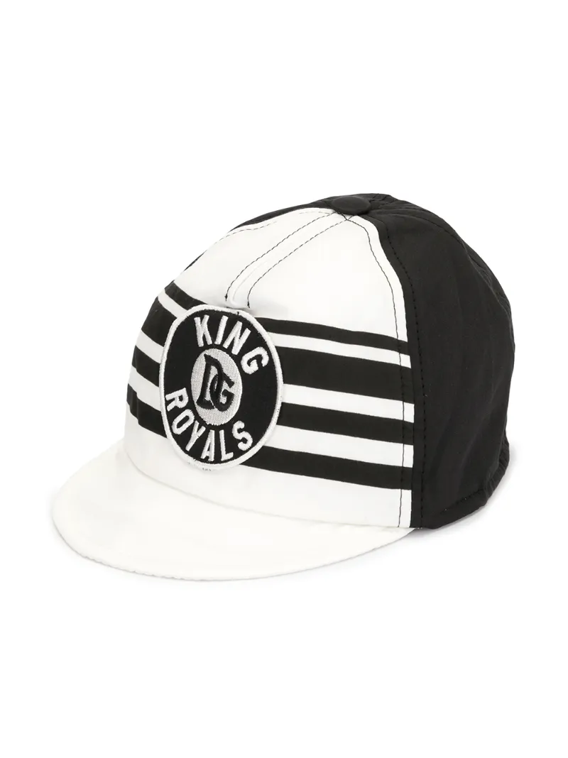 Click to view more detailed imagery on our partner's website Dolce & Gabbana Babies' Dna Patch Baseball Cap In Black