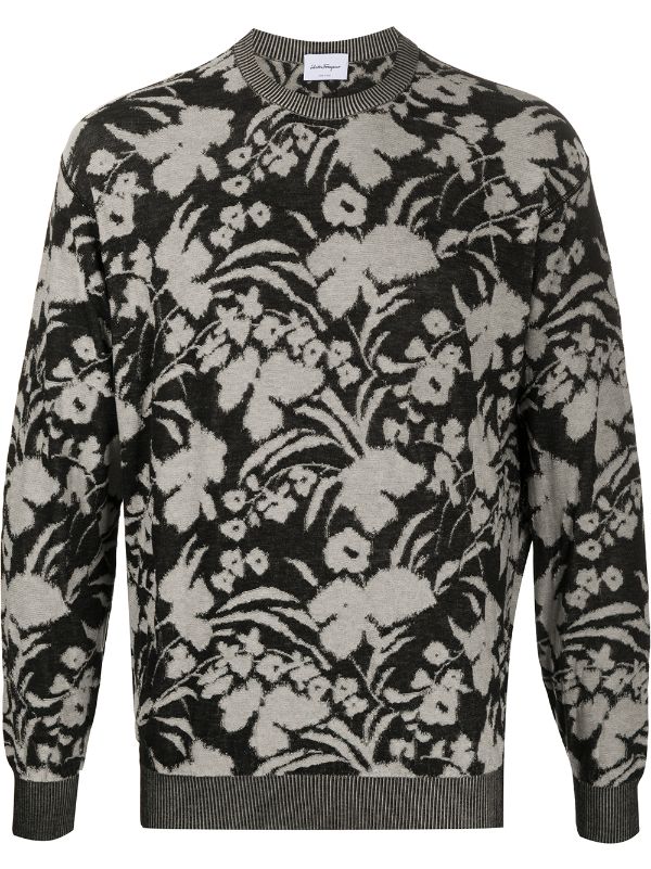 grey floral sweatshirt