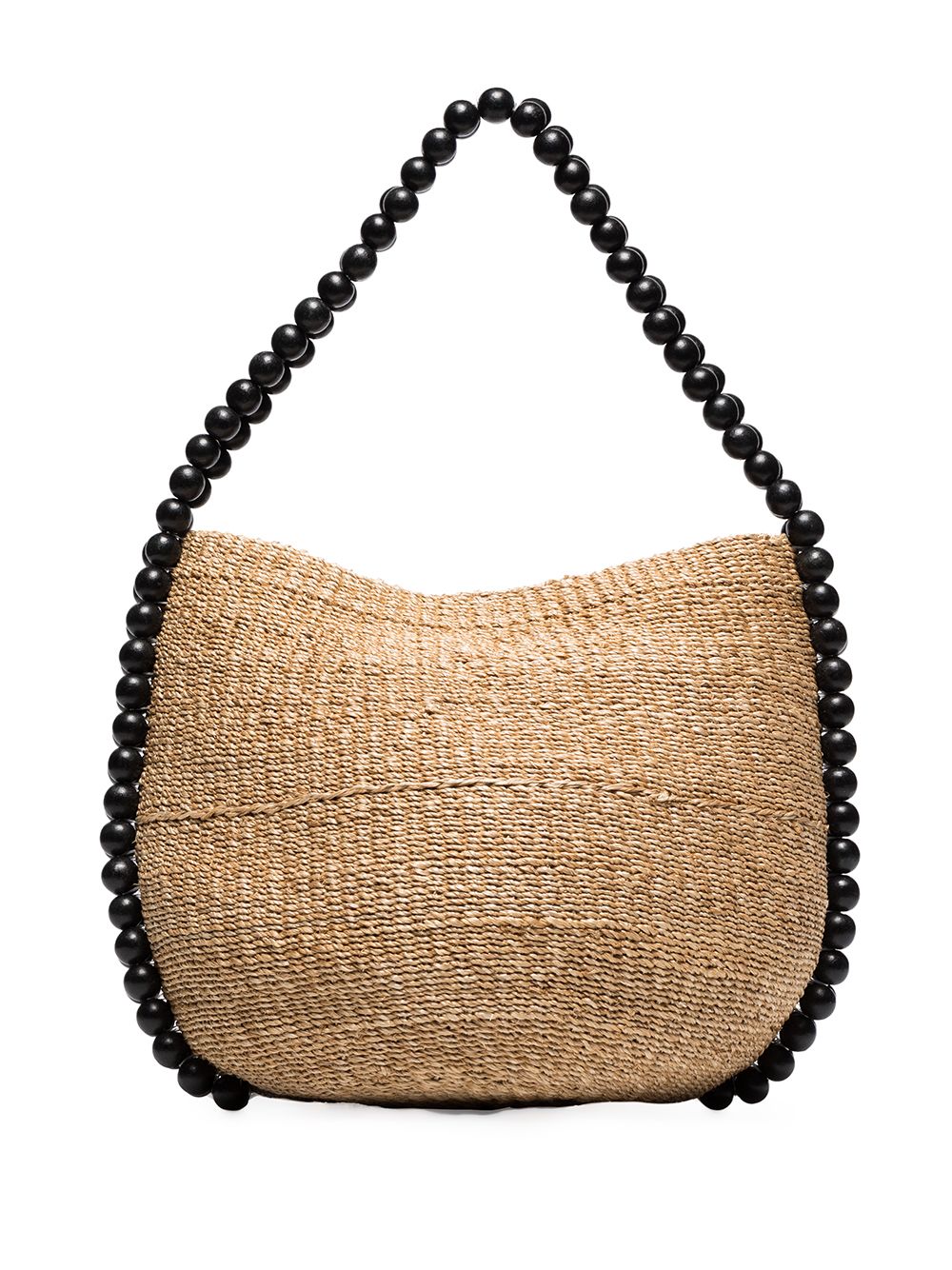 фото Aranaz nahla beaded raffia bucket bag