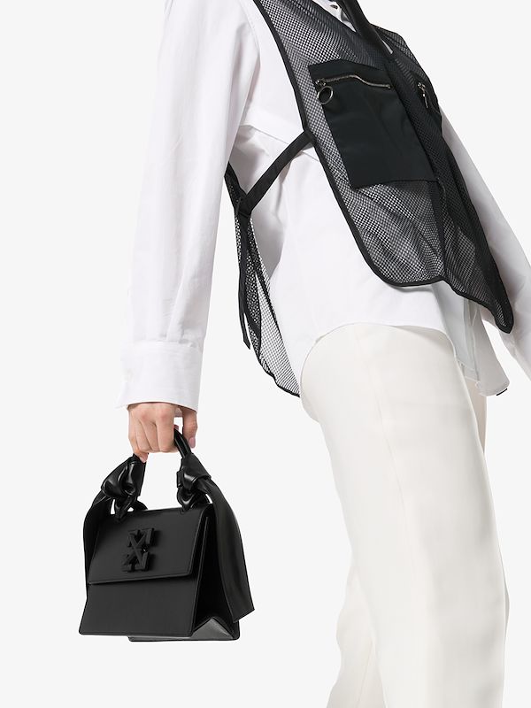 off white leather shoulder bag