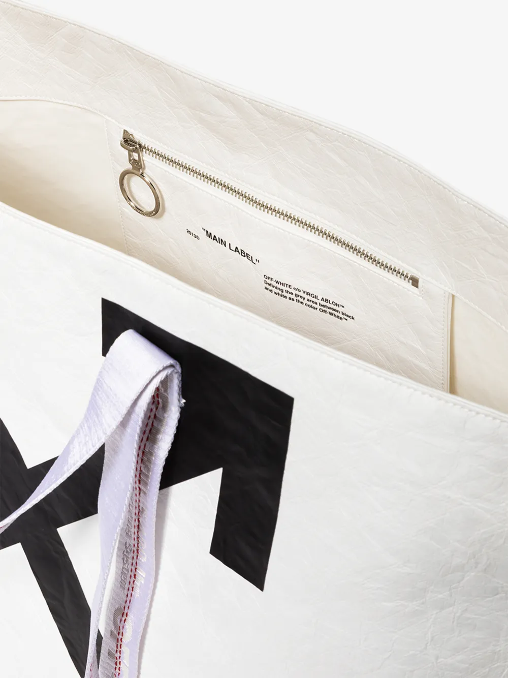 OFF-WHITE WHITE ARROW LOGO COMMERCIAL TOTE BAG,OWNA094S20FAB002011014693354