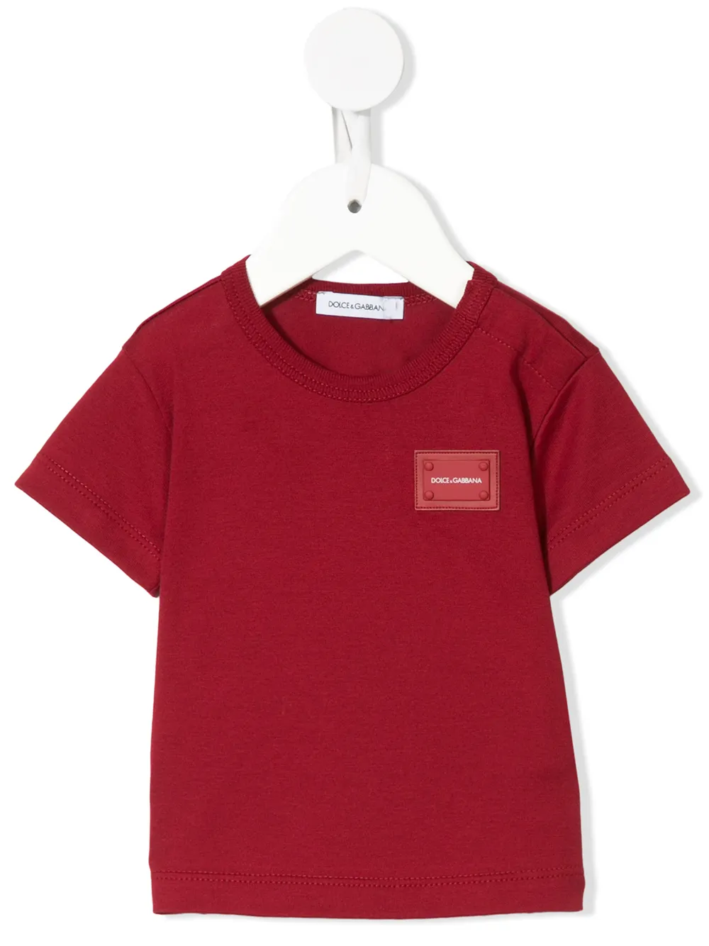 Dolce & Gabbana Babies' Logo Patch T-shirt In Red