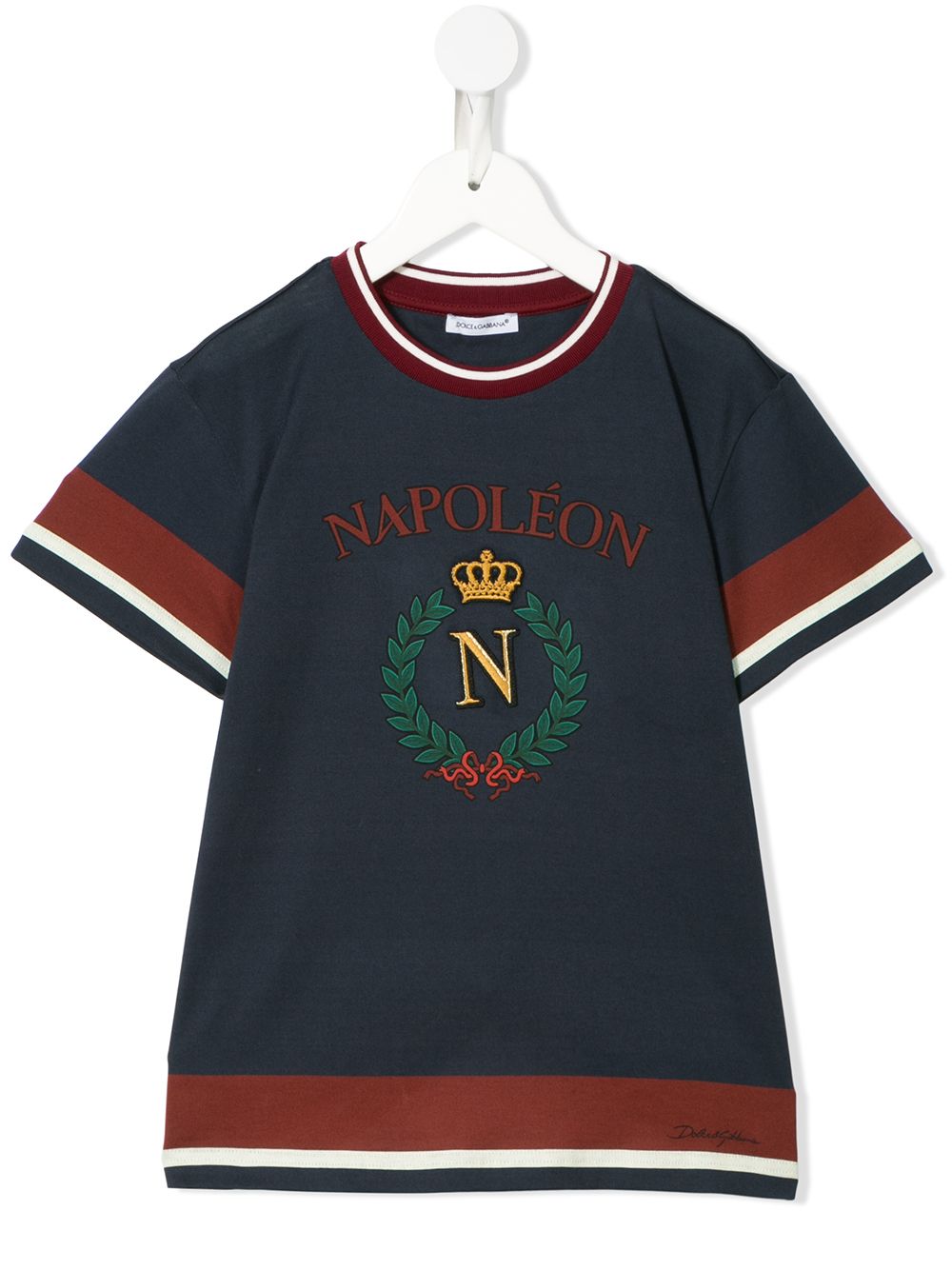 фото Dolce & gabbana kids футболка с принтом napoleon