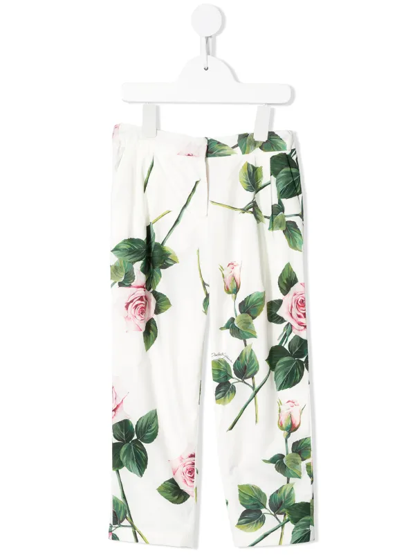 Rose print pants Outlet