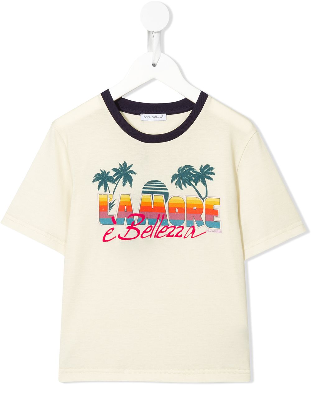 фото Dolce & gabbana kids футболка с принтом l'amore