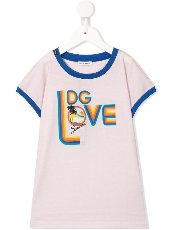 dolce and gabbana pink t shirt