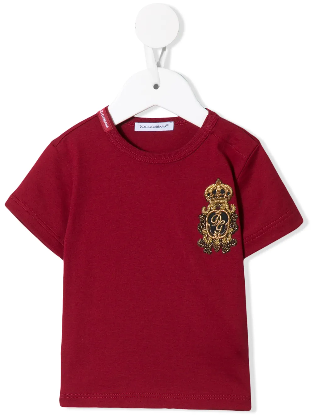 

Dolce & Gabbana Kids playera con parche Heraldic - Rojo
