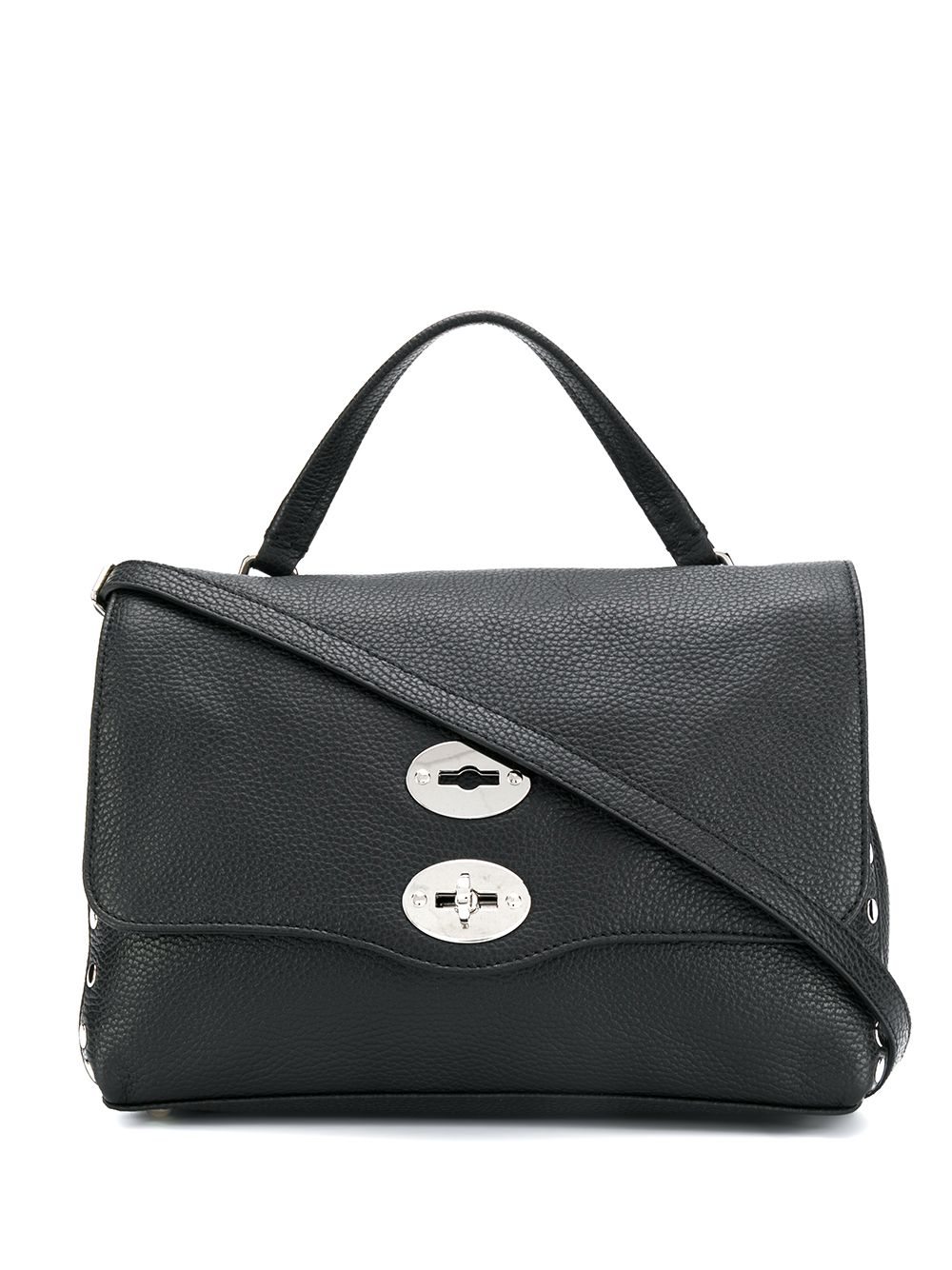 black studded tote bag