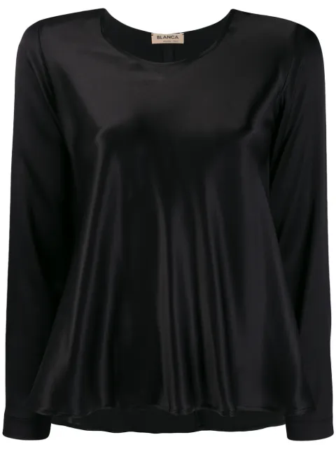 Blanca Vita flared satin top