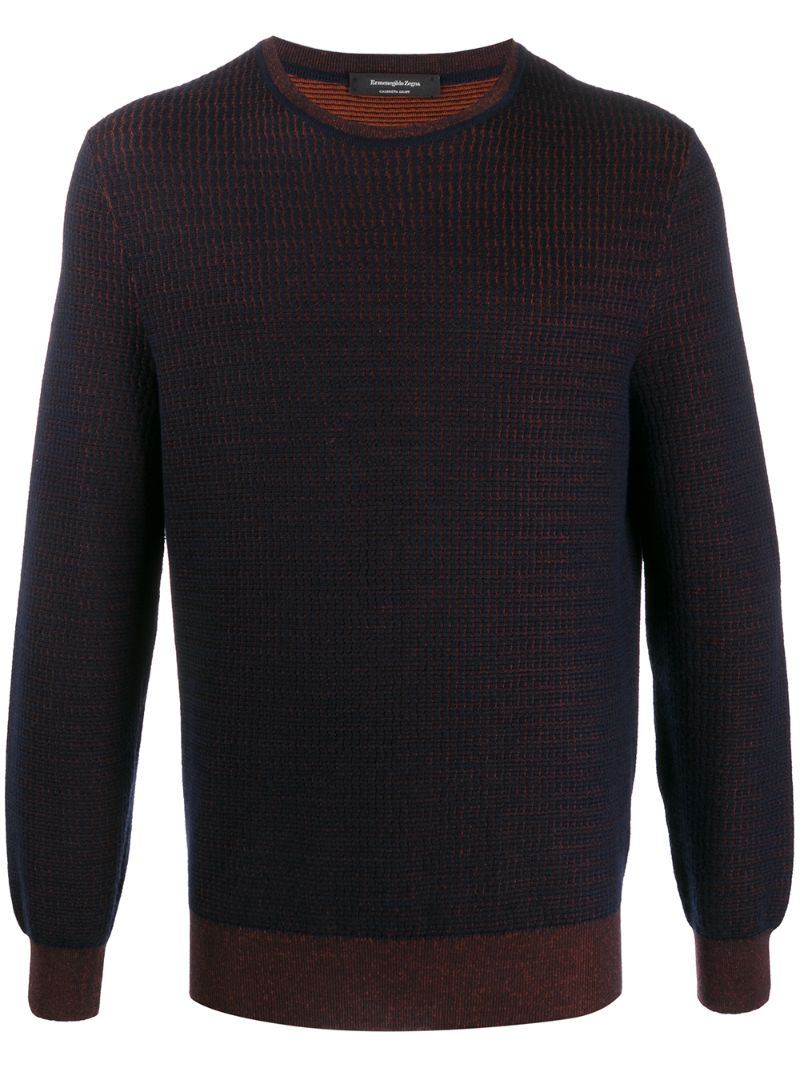 Ermenegildo Zegna Crew Neck Jumper In Blue