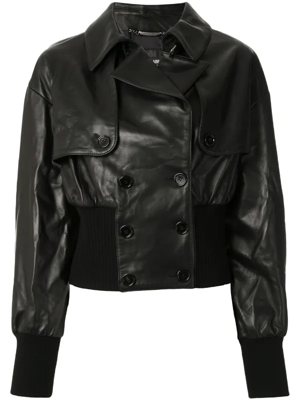 Dolce & Gabbana Dubbelknäppt Skinnjacka Farfetch Jackor från Dolce & Gabbana Dam Farfetch