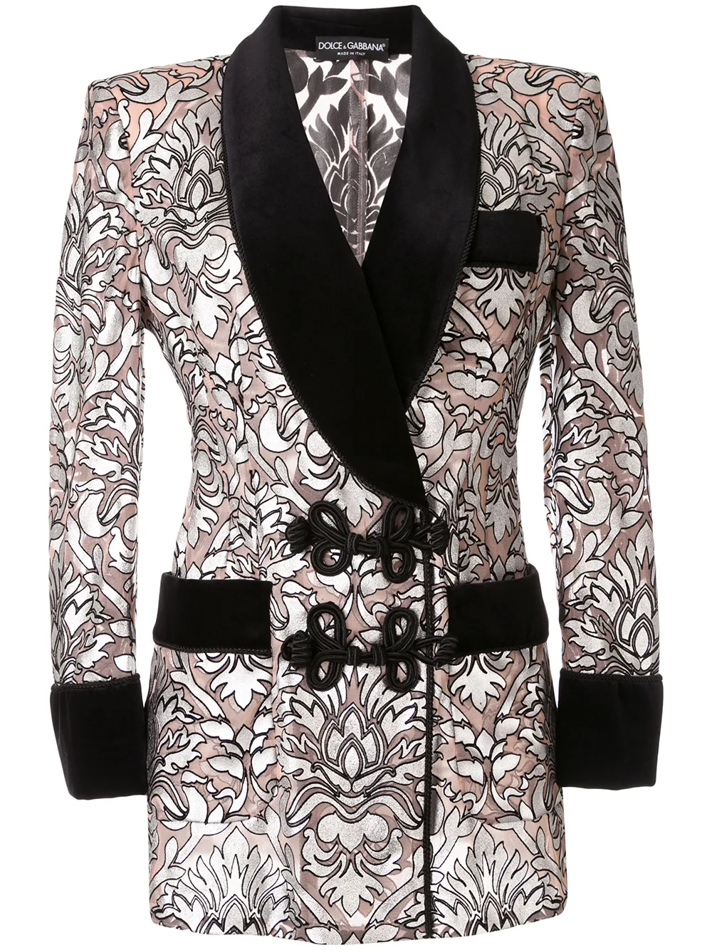 DOLCE & GABBANA BAROQUE PRINT BLAZER