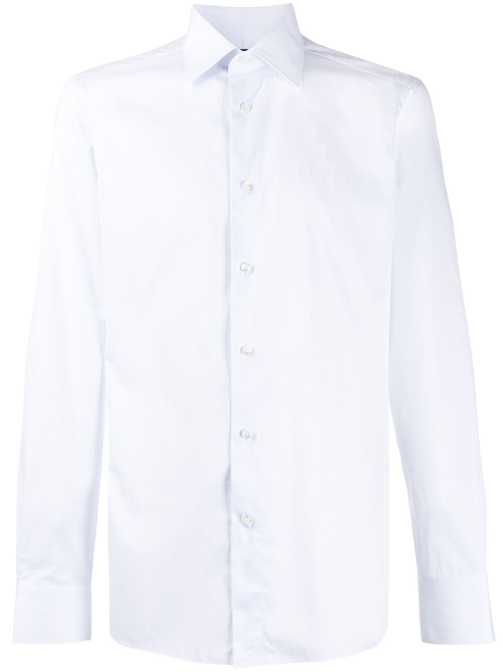 Ermenegildo Zegna Pinstripe Button-up Shirt In Blue