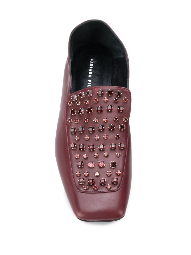 FABIANA FILIPPI CRYSTAL-EMBELLISHED LOAFERS 