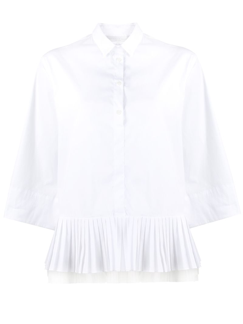 Fabiana Filippi Pleated Hem Layered Shirt In White